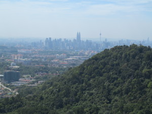 Views over the whole of KL from the top of the Quartz Ridge