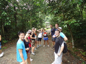 Pia’s friends who joined her for the first training session