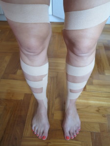 Taped legs